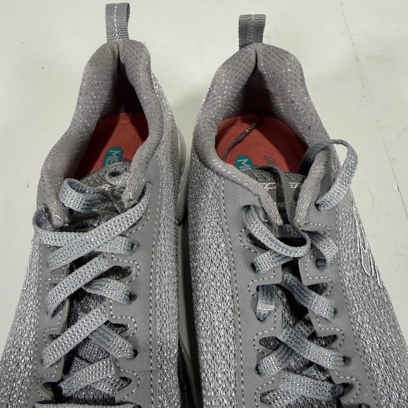 Skechers Men's Charcoal and Silver Sneakers - Picture 10 of 12